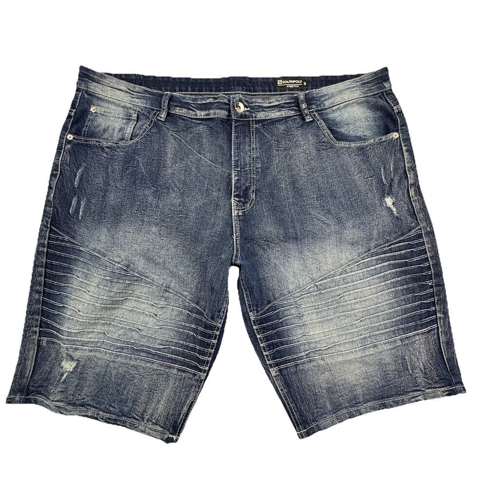 Southpole Men’s 46 Baggy Jean Shorts Stretch Loose Fit Skater Hip Hop Denim